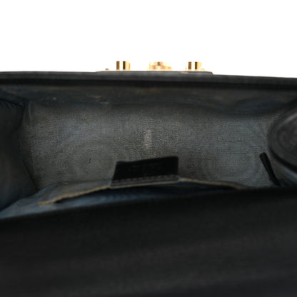 Gucci Grained Calfskin Bee Star Small Padlock Shoulder Bag Black 5 of 20