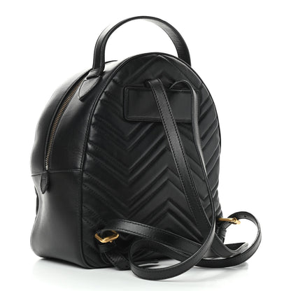 Gucci Calfskin Matelasse GG Marmont Dome Backpack Black 2 of 13