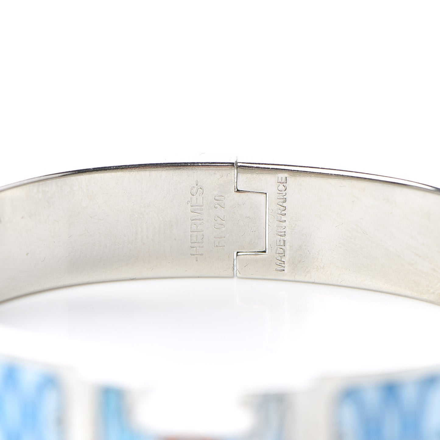 Enamel Narrow Print H Lift Clic Clac H Bracelet PM Orange Blue