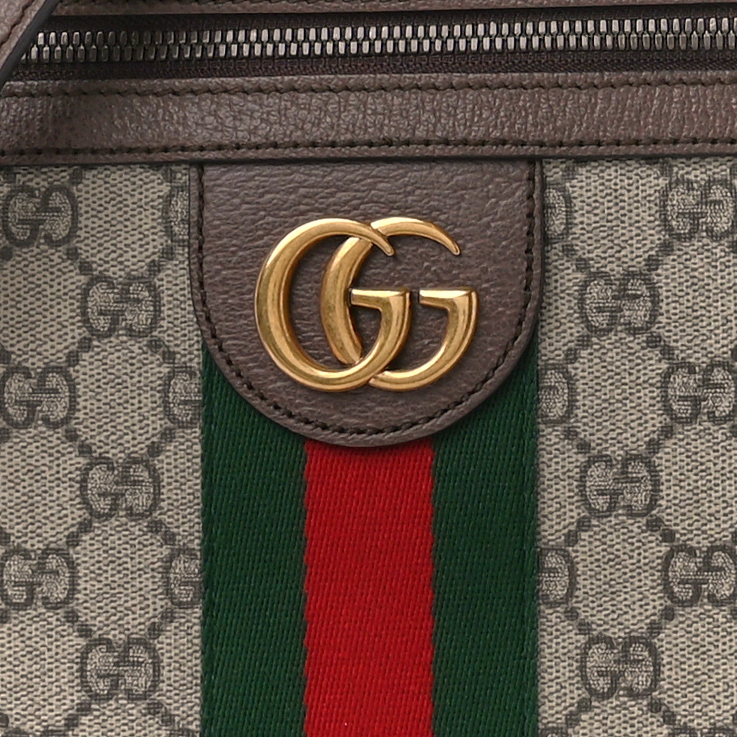 Gucci GG Supreme Monogram Web Small Ophidia Messenger Bag Brown 10 of 13