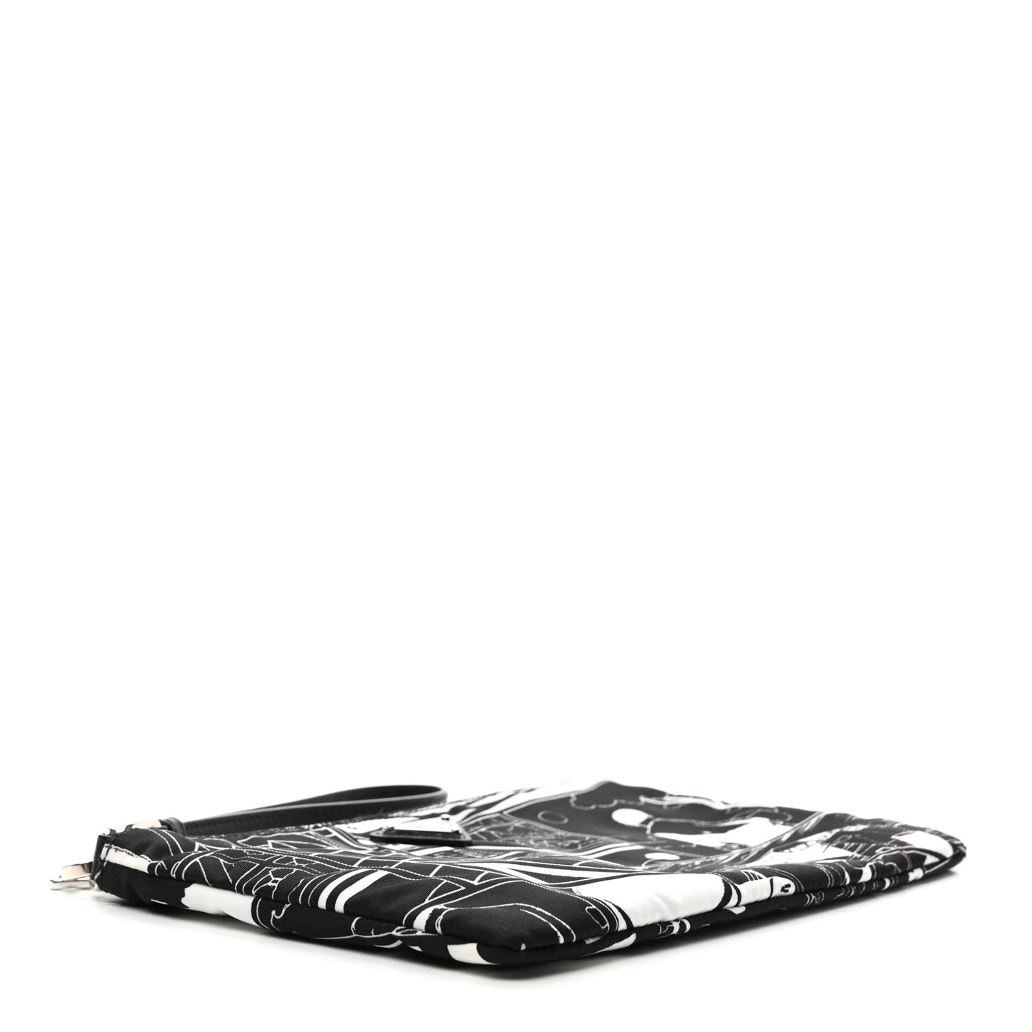 X JAMES JEAN Tessuto Nylon Print Pouch Black White