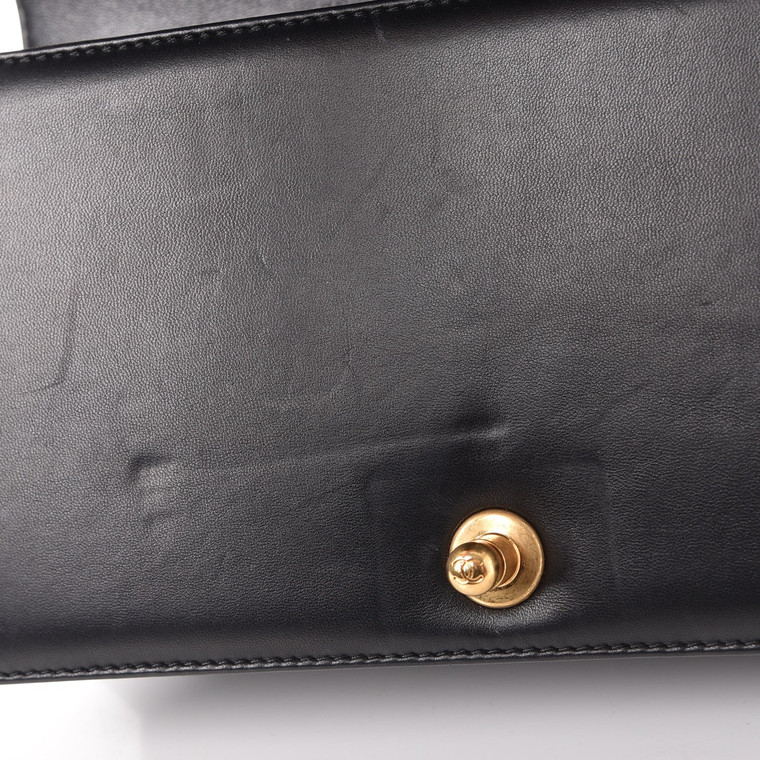 Chanel Lambskin Quilted Medium Boy Flap Black 9 of 9
