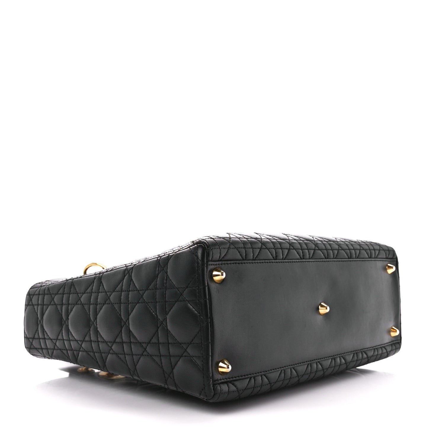 Lambskin Cannage Large Lady Dior Black