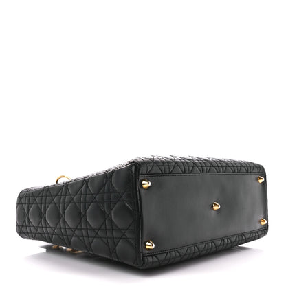 Christian Dior Lambskin Cannage Large Lady Dior Black 4 of 13