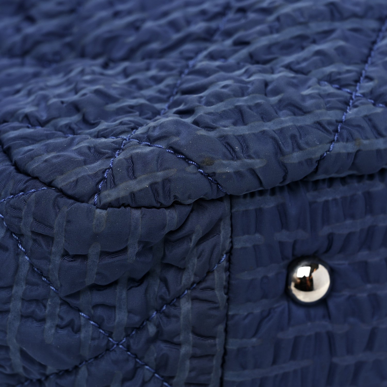 Chanel Nylon Patent Quilted CC Accordion Flap Bag Blue 17 of 18