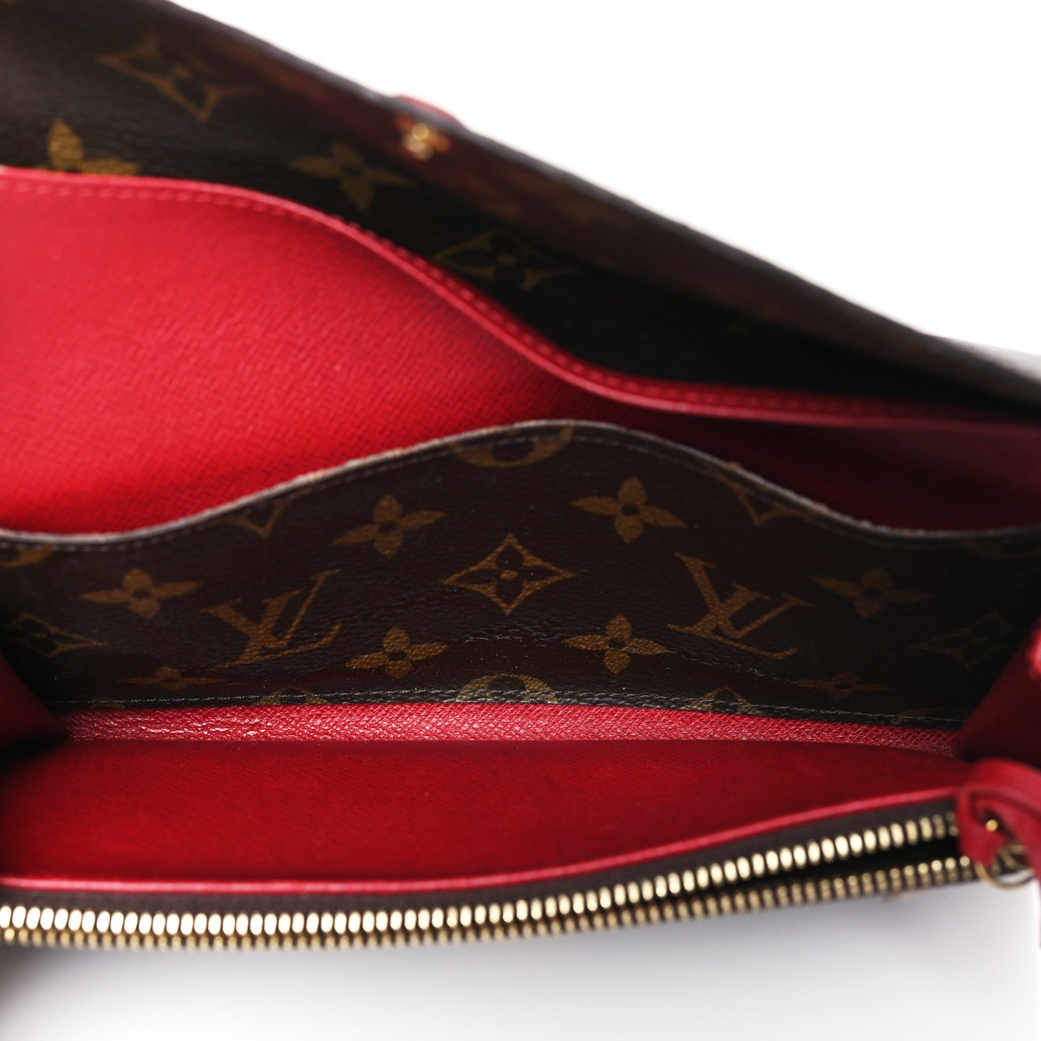 Louis Vuitton Monogram Emilie Wallet Rouge 4 of 8