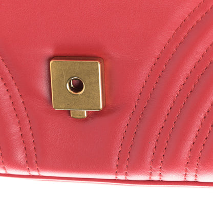 Gucci Calfskin Matelasse Large GG Marmont Shoulder Bag Hibiscus Red 11 of 11