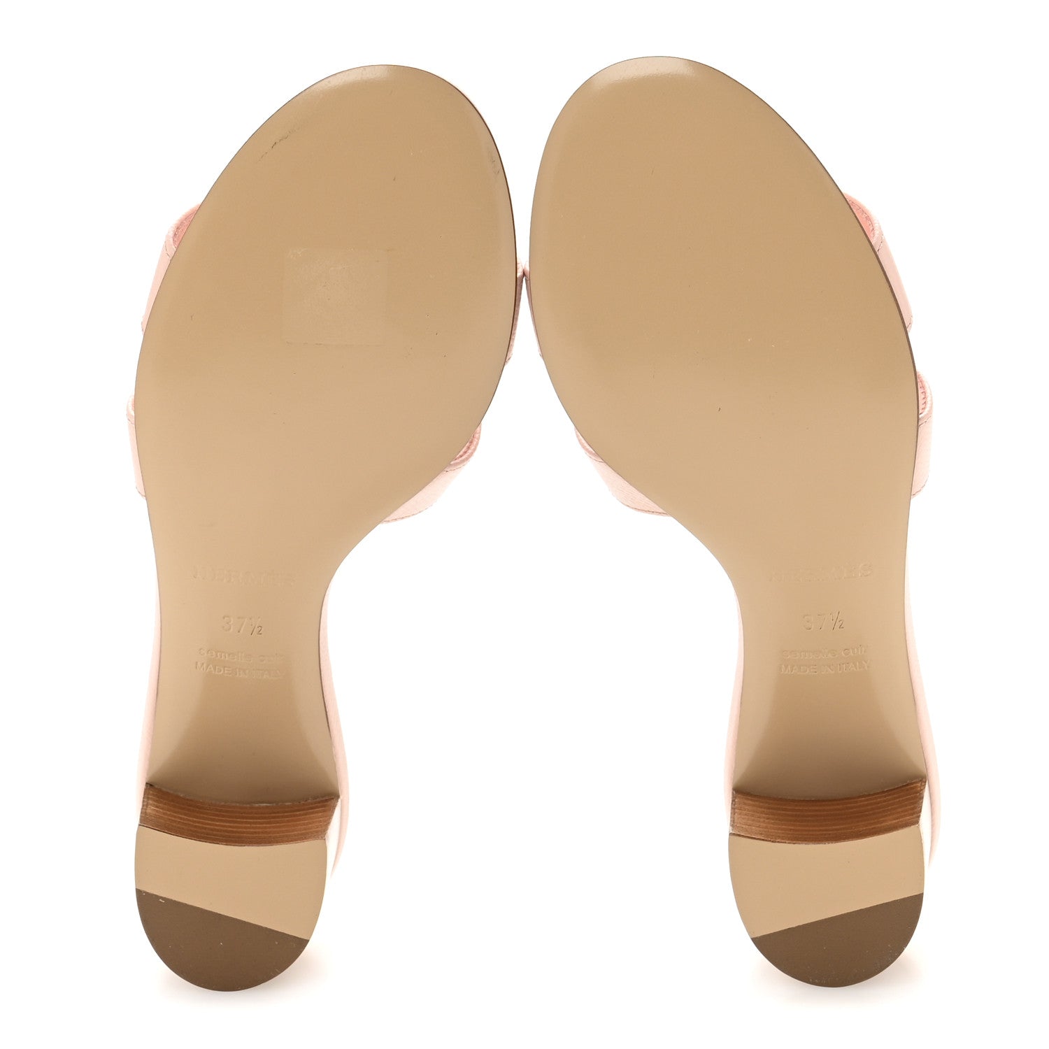 Hermes Epsom Oasis Sandals 37.5 Rose Aube 6 of 10