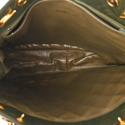 Chanel Lambskin Quilted Shopping Tote Green 5 of 10