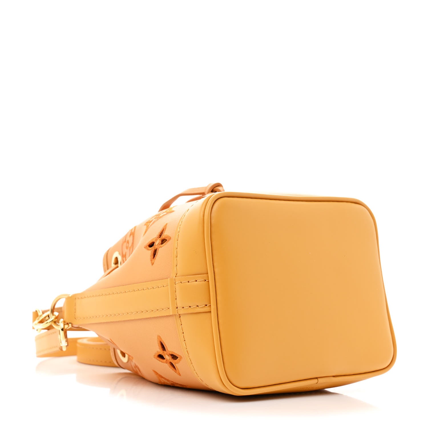 Louis Vuitton Perforated Calfskin Monogram Nano Noe Safran Yellow 4 of 9