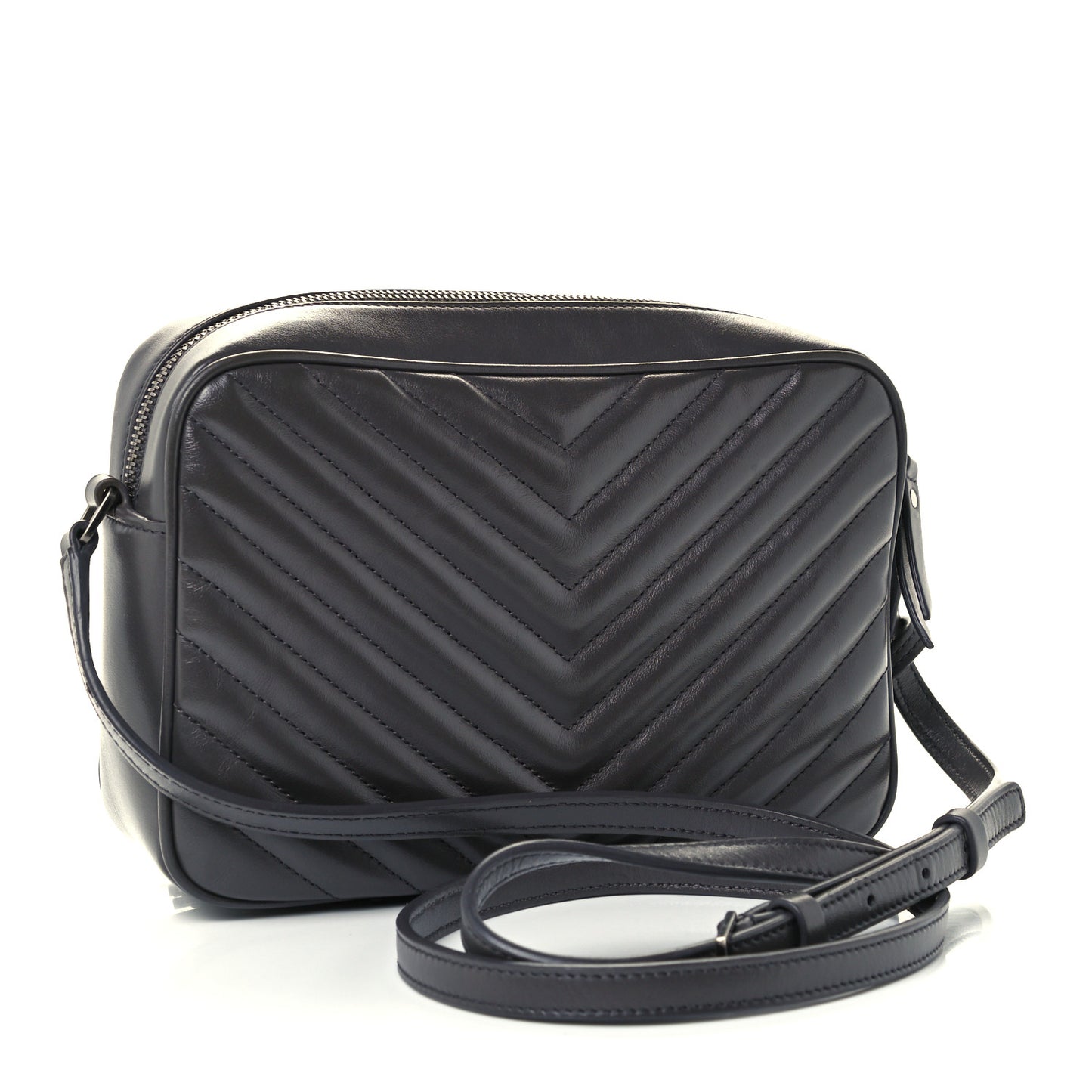 Calfskin Matelasse Monogram Lou Camera Bag Asphalt