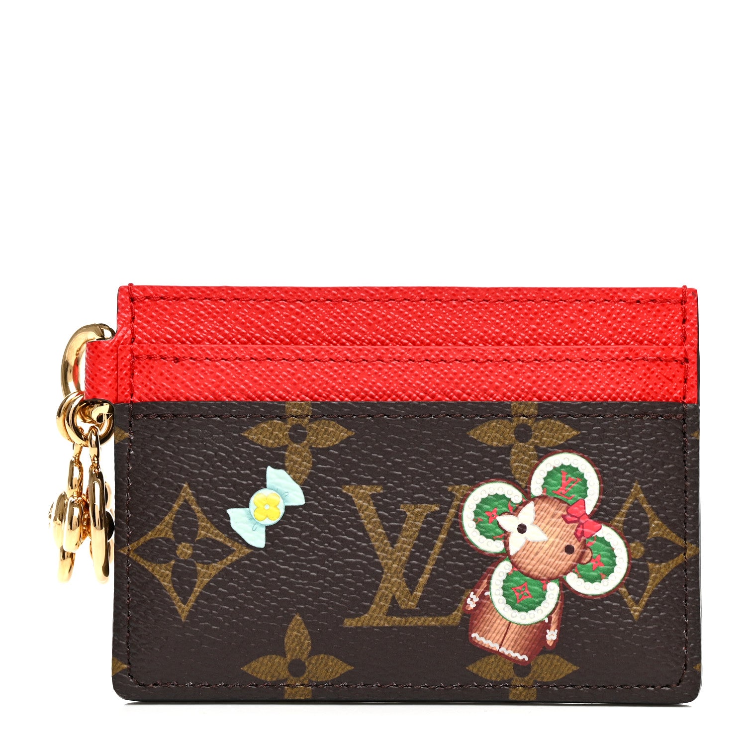 Louis Vuitton Monogram LV Charms 2024 Christmas Animation Candy Factory Card Holder Candy Red 1 of 6
