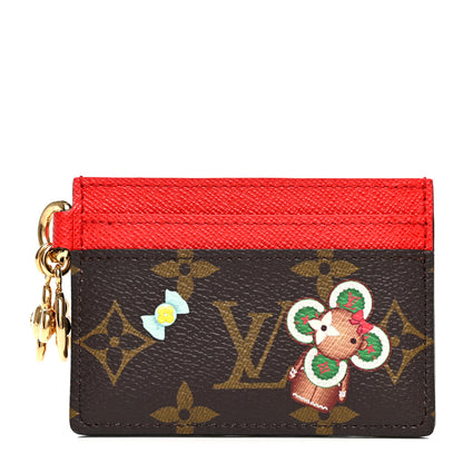 Louis Vuitton Monogram LV Charms 2024 Christmas Animation Candy Factory Card Holder Candy Red 1 of 6