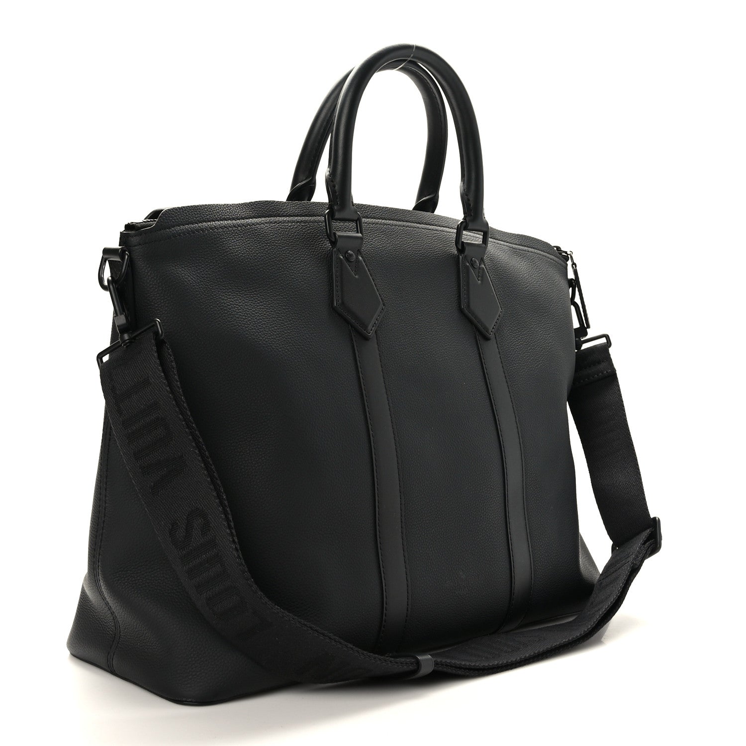 Louis Vuitton Calfskin Lockit Tote Black 3 of 8