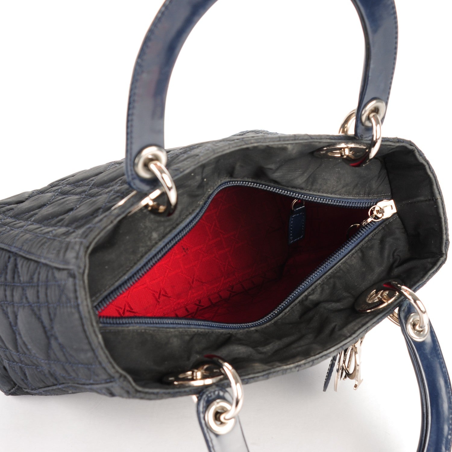 Christian Dior Nylon Cannage Medium Lady Dior Navy 5 of 8