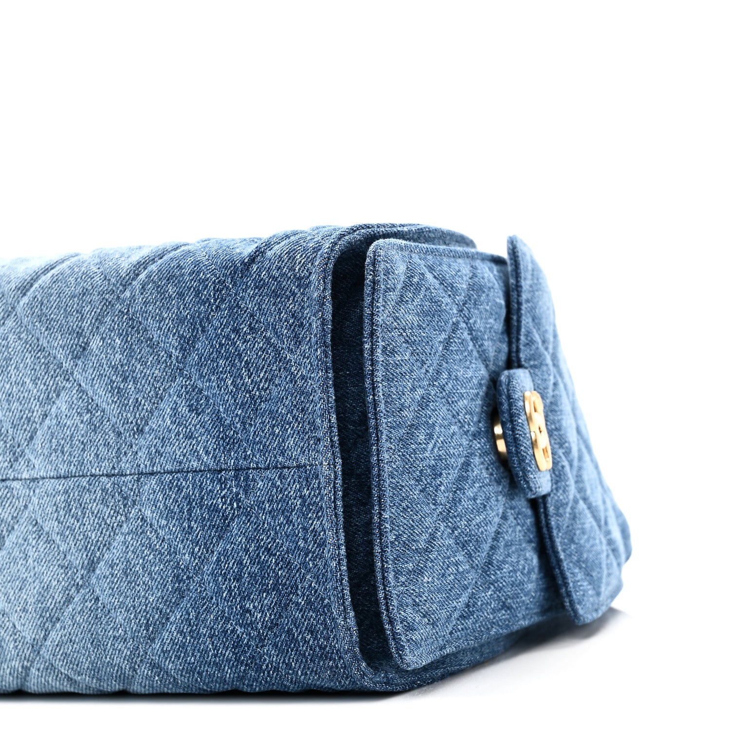 Chanel Washed Denim Quilted Small Chanel 25 Handbag Blue 10 of 11