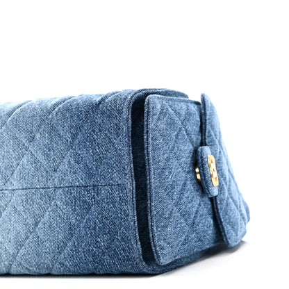 Chanel Washed Denim Quilted Small Chanel 25 Handbag Blue 10 of 11