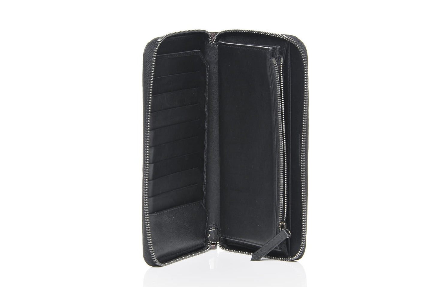 London Calfskin Elmore Zip Around Wallet Wine