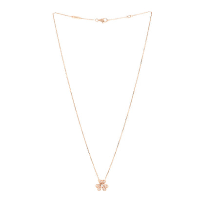 Van Cleef & Arpels 18K Rose Gold Diamond Mini Frivole Pendant Pave Necklace 3 of 5