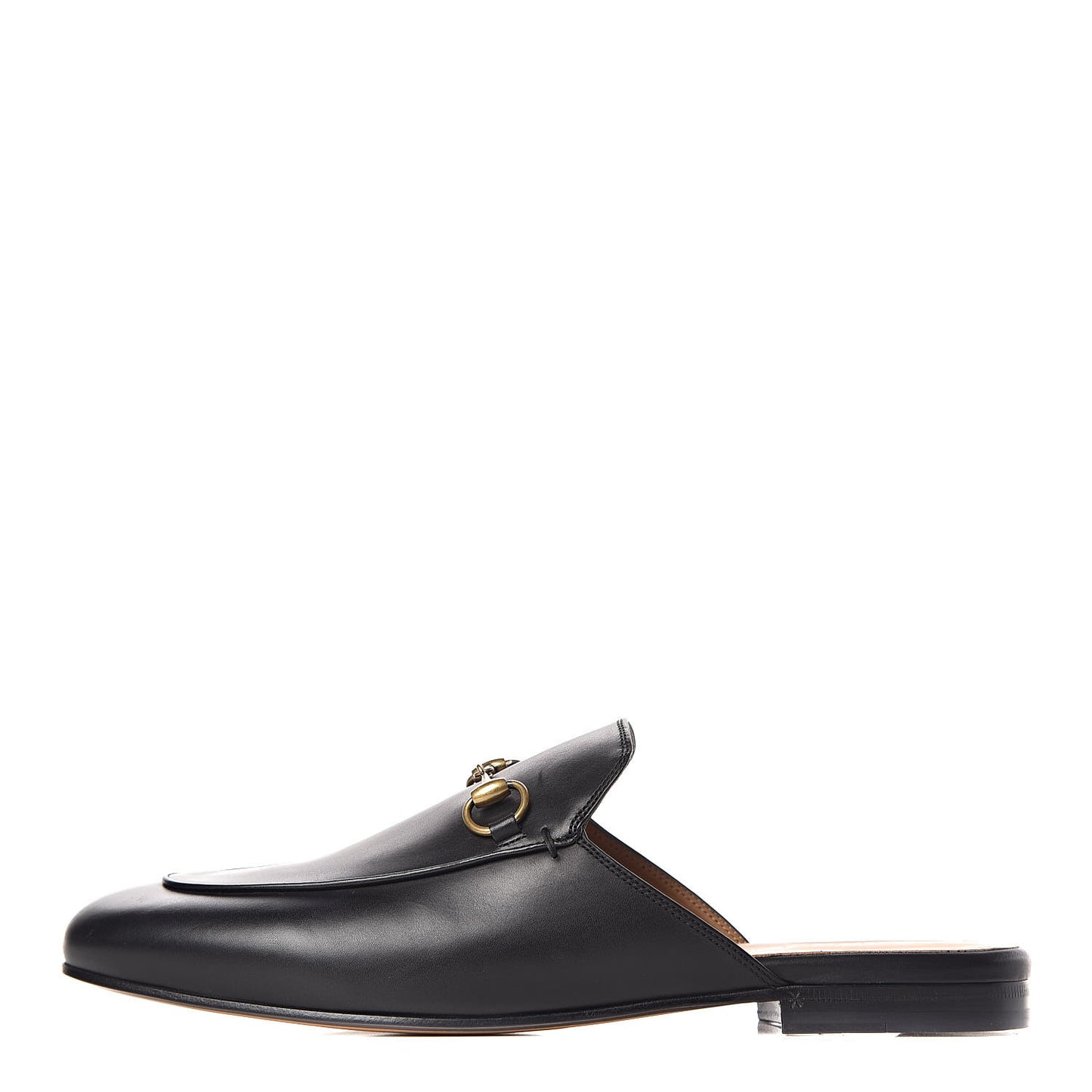 Calfskin Womens Princetown Slippers 39.5 Black