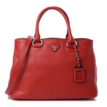Prada Vitello Daino Tote Rosso 1 of 10