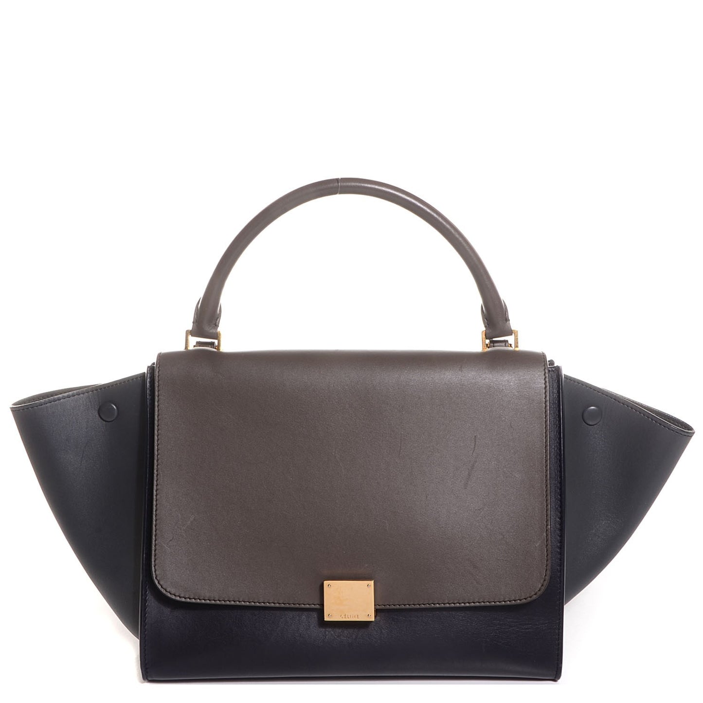 Smooth Calfskin Medium Tri-Color Trapeze Anthracite
