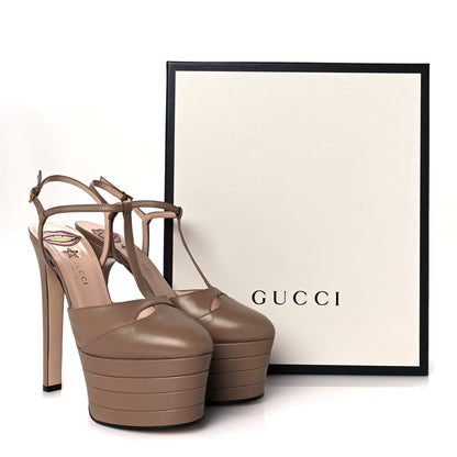 Gucci Malaga Kid T Strap Platform Pumps 40.5 Porcelain Rose 9 of 9