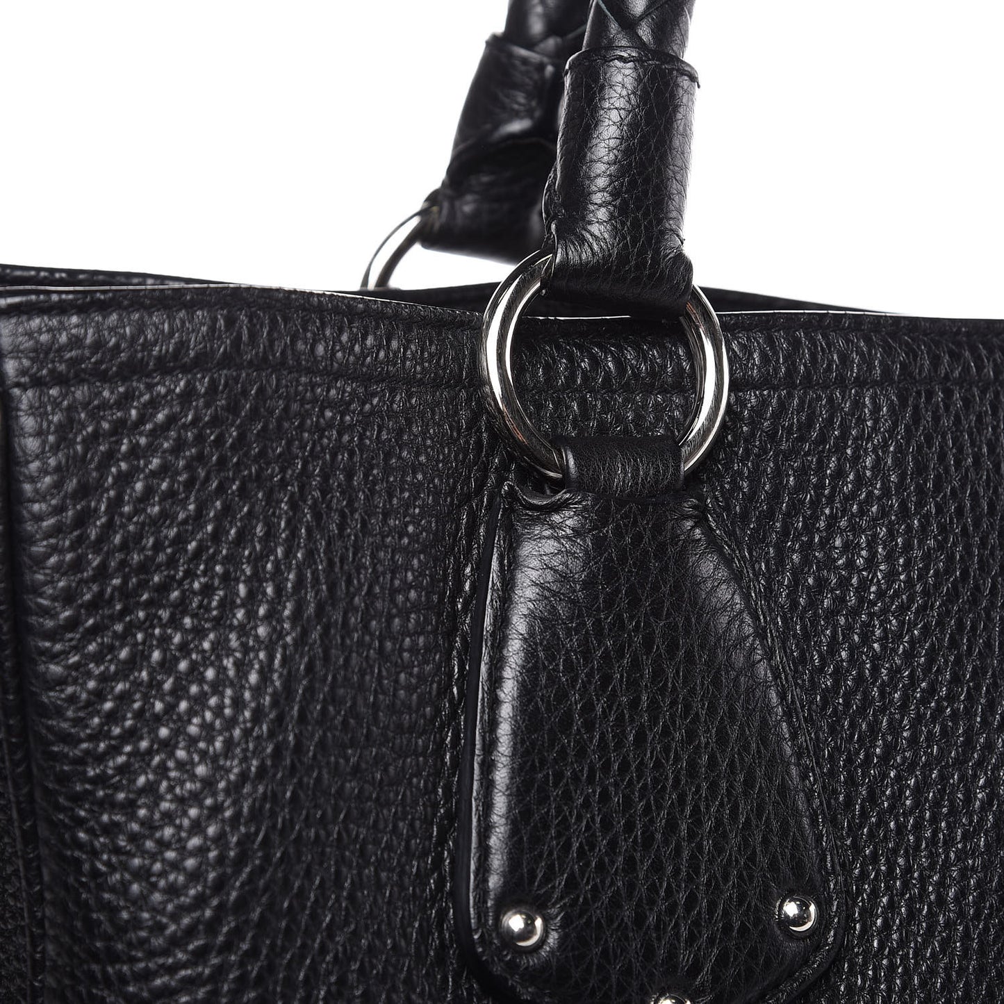 Vitello Daino Braided Hobo Nero Black