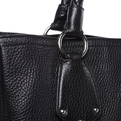 Prada Vitello Daino Braided Hobo Nero Black 10 of 12