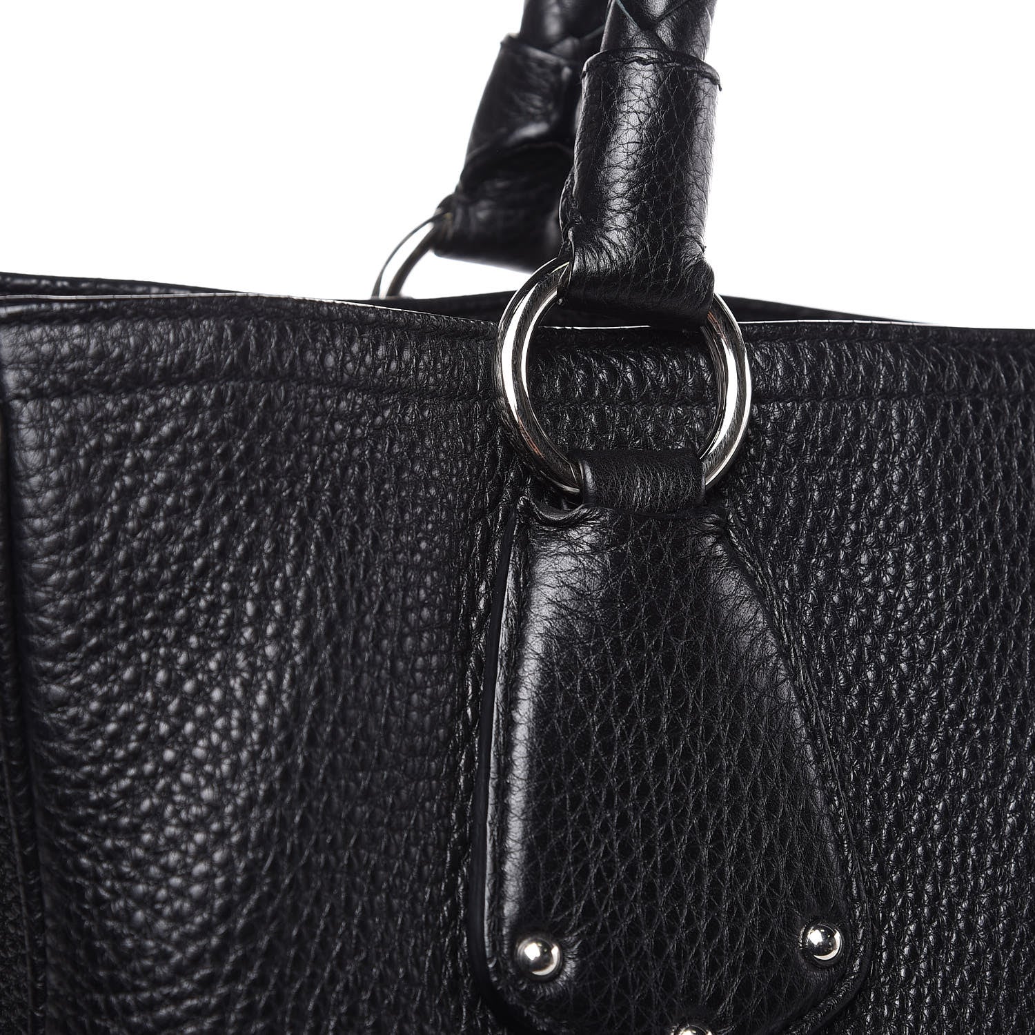 Prada Vitello Daino Braided Hobo Black 10 of 12