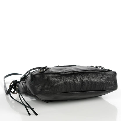 Balenciaga Agneau Lizard Embossed Classic Hardware Hip Black 4 of 8