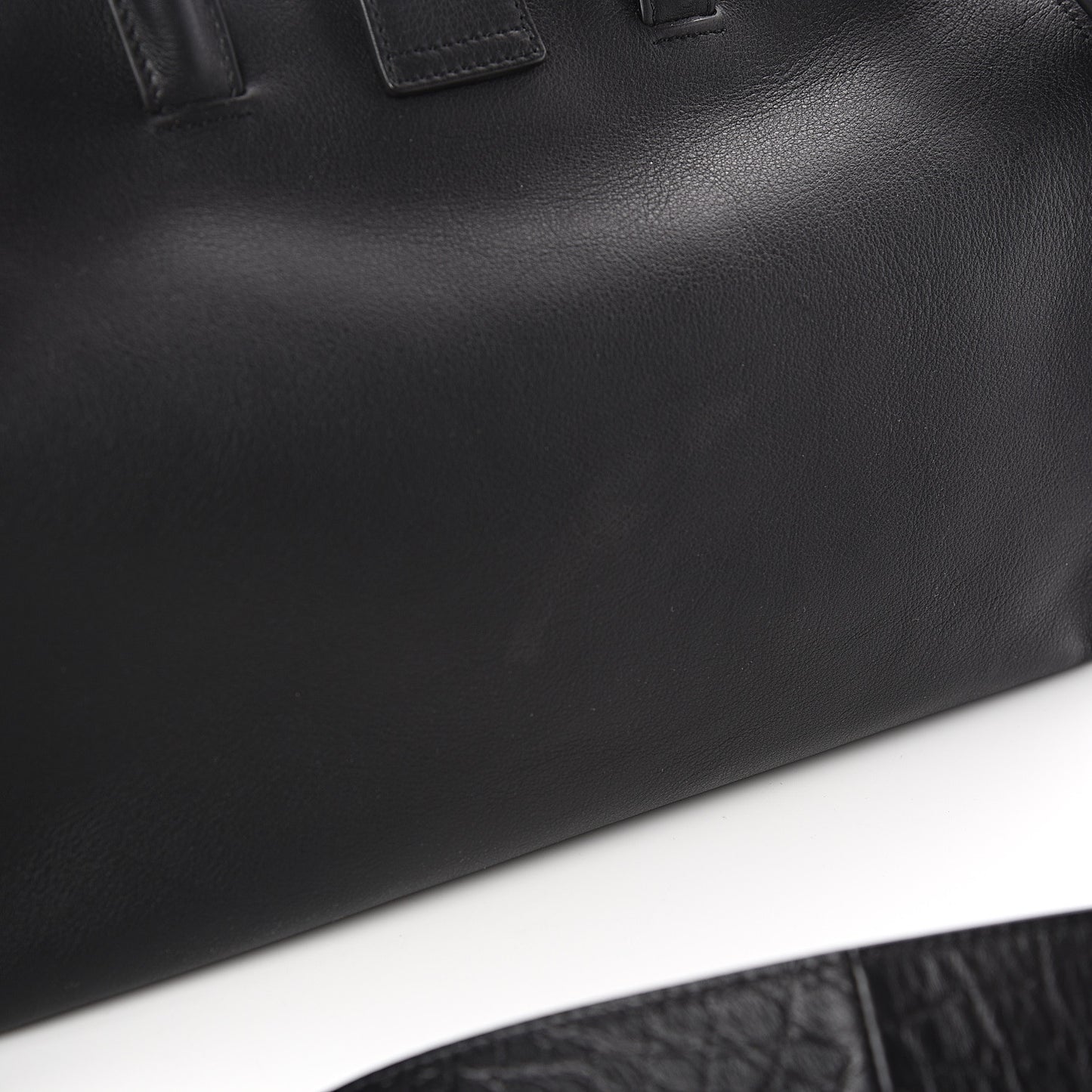 Smooth Calfskin Crocodile Embossed Small Monogram Downtown Cabas Black