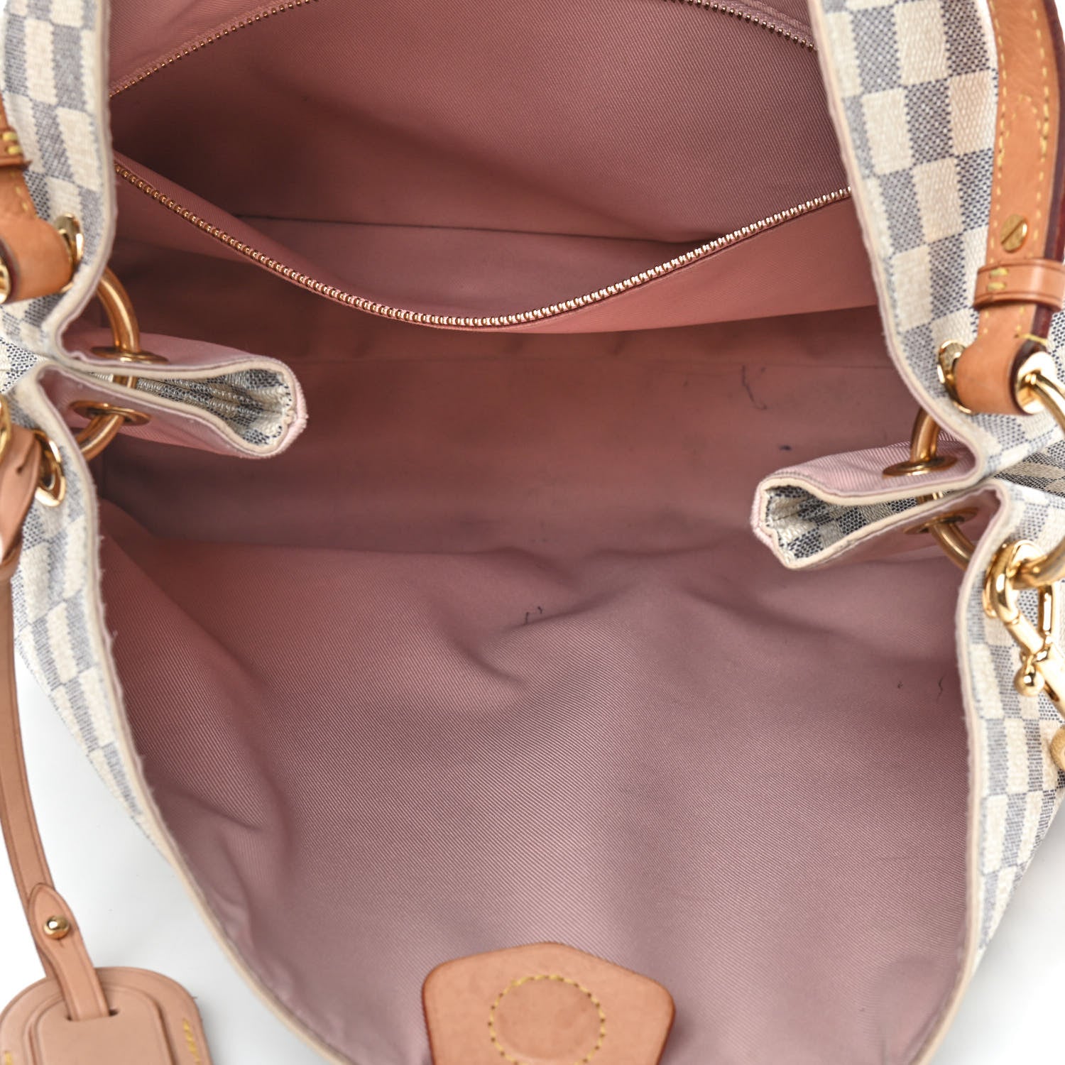 Louis Vuitton Damier Azur Graceful MM Rose Ballerine 4 of 11