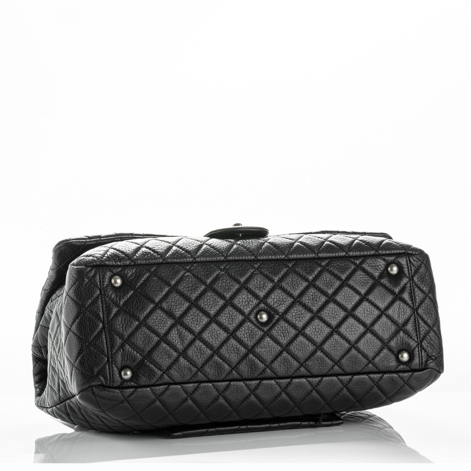 Chanel Calfskin Quilted XXL Travel Flap Bag Black 4 of 7