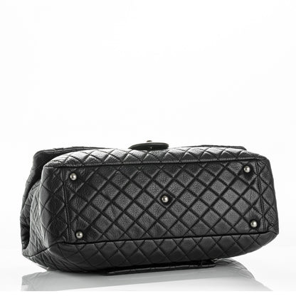 Chanel Calfskin Quilted XXL Travel Flap Bag Black 4 of 7