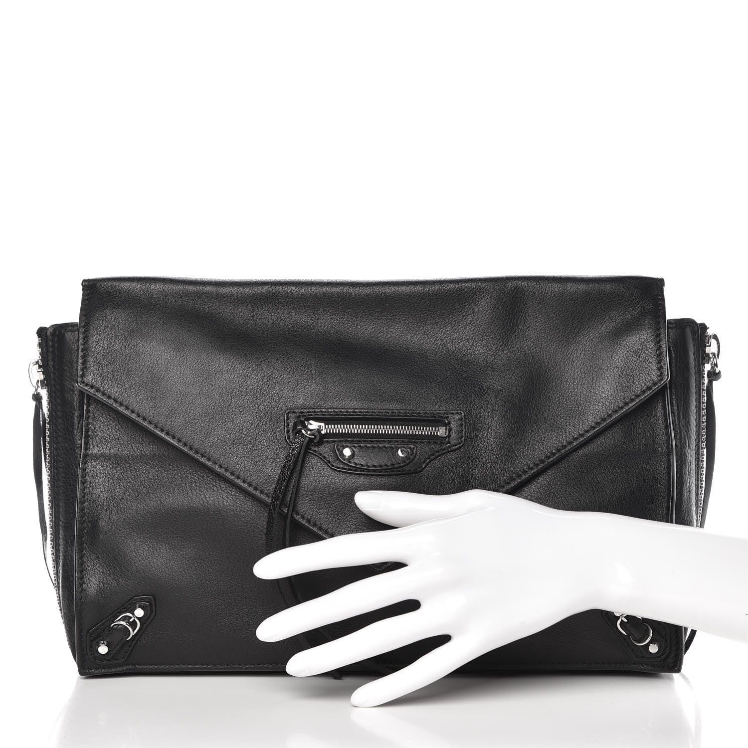 Balenciaga Veau Papier Sight Clutch Black 2 of 14
