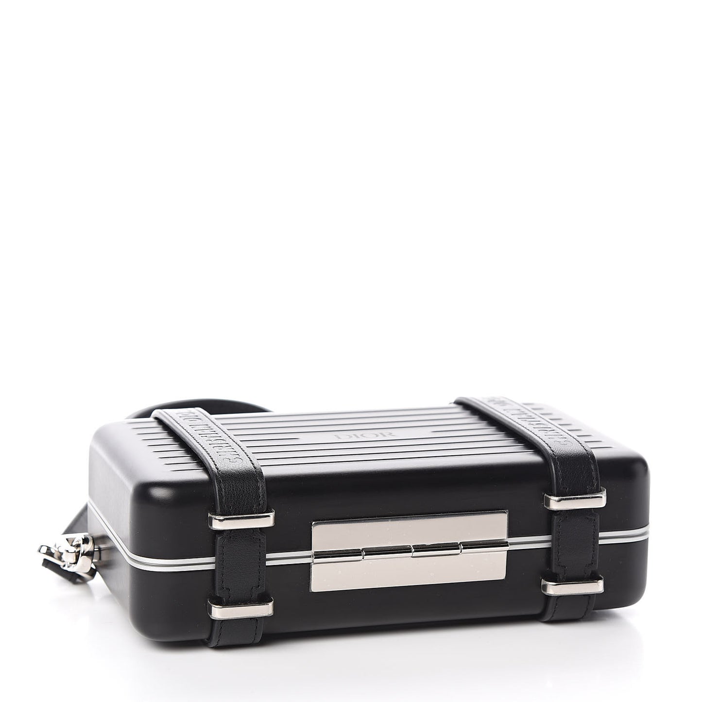 X RIMOWA Aluminum Personal Clutch On Strap Black
