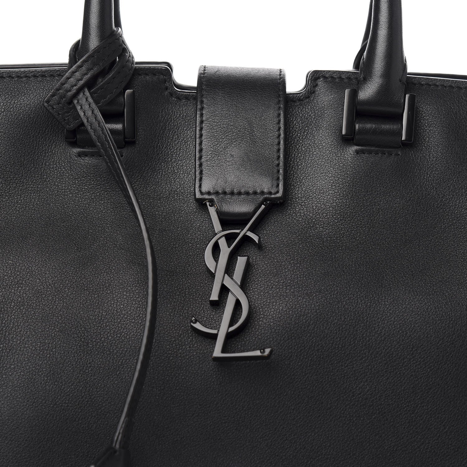 Saint Laurent Smooth Calfskin Small Monogram Cabas Black 11 of 11