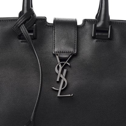 Saint Laurent Smooth Calfskin Small Monogram Cabas Black 11 of 11