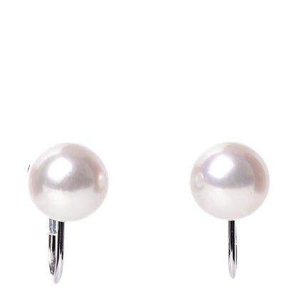 Mikimoto Sterling Silver 18K White Gold Akoya Pearl 7-8mm Strand Necklace Earring Set 5 of 10