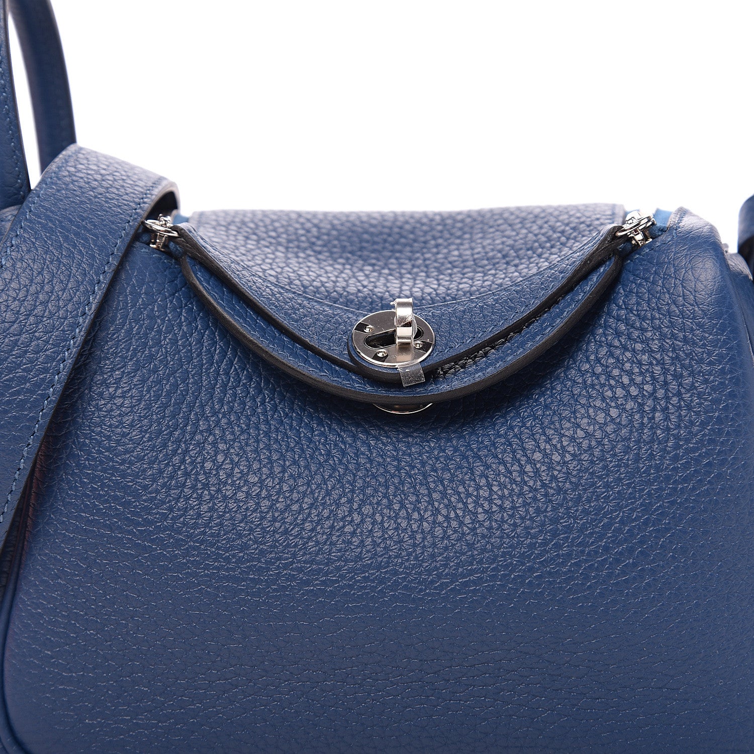Hermes Taurillon Clemence Mini Lindy 20 Deep Bleu 6 of 9