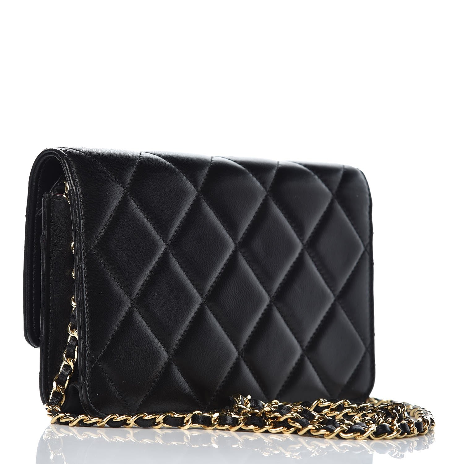 Chanel Lambskin Quilted Golden Class Wallet on Chain WOC Black 3 of 9