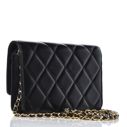 Chanel Lambskin Quilted Golden Class Wallet on Chain WOC Black 3 of 9