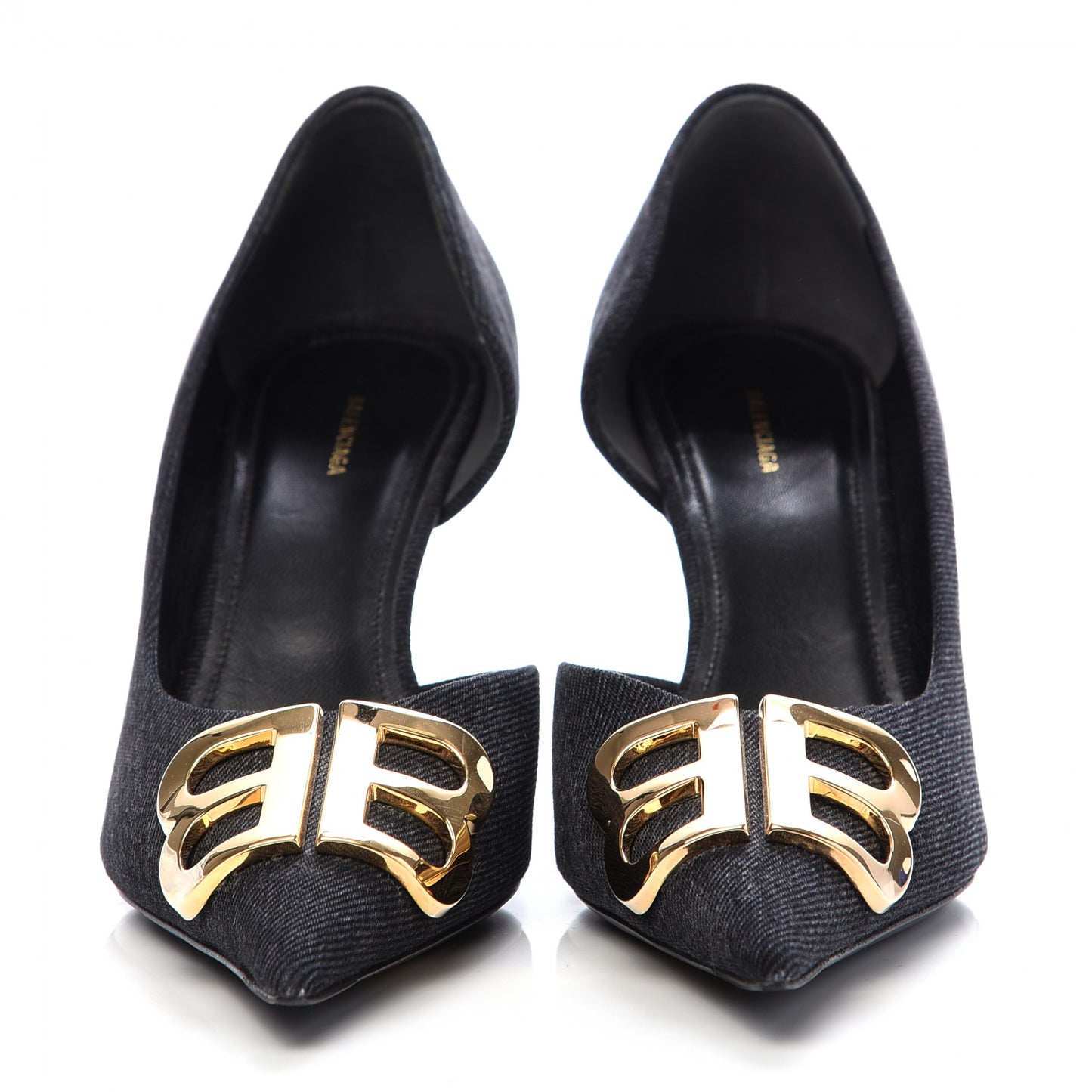 Denim BB D'Orsay Pointed Toe Knife 80mm Pump 37 Black