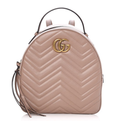Gucci Calfskin Matelasse GG Marmont Backpack Porcelain Rose 1 of 7