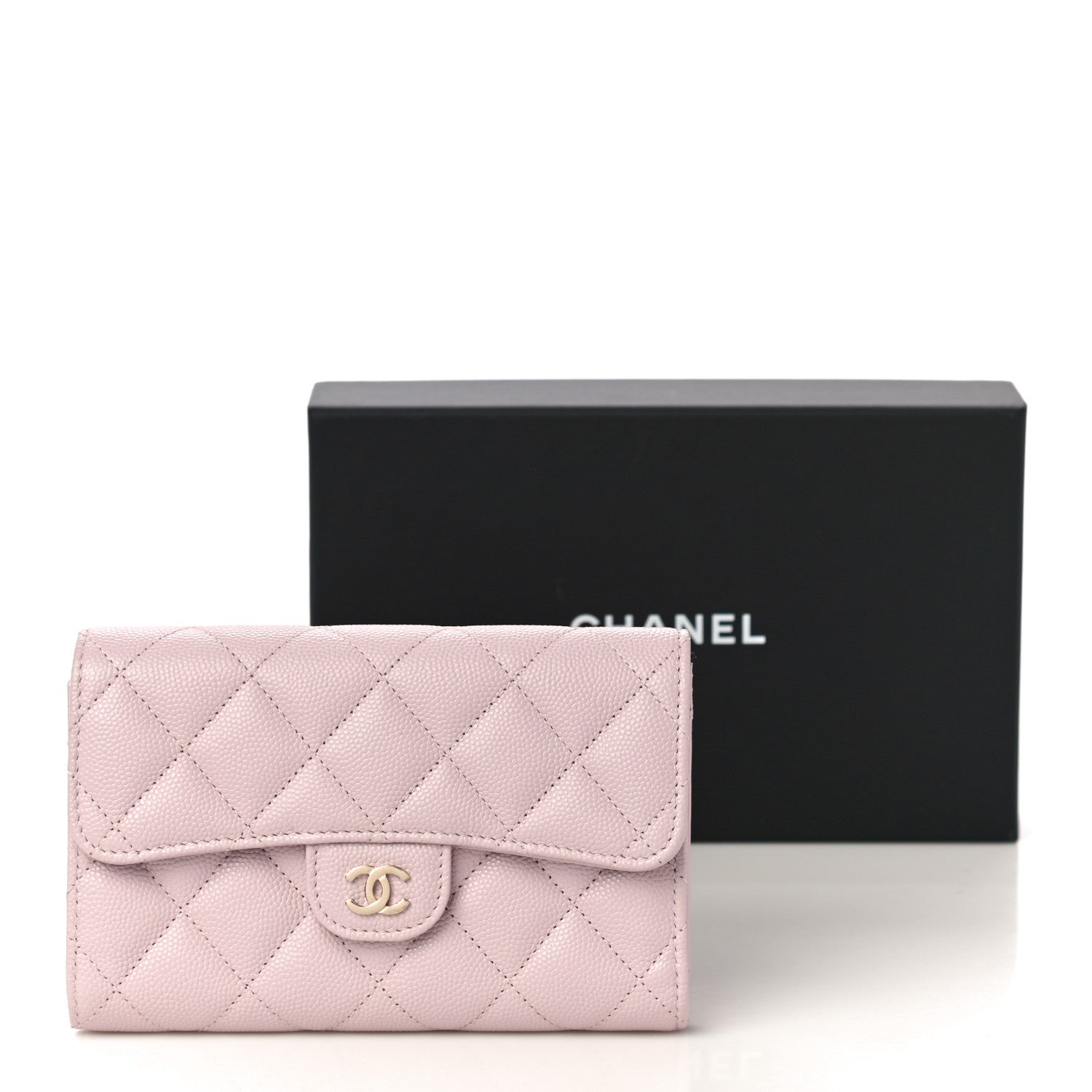 Chanel Caviar Quilted Medium Flap Wallet Light Pink 12 of 12
