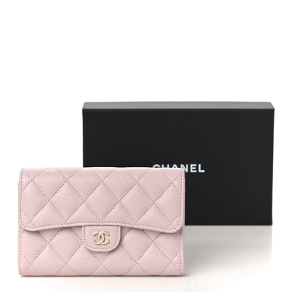 Chanel Caviar Quilted Medium Flap Wallet Light Pink 12 of 12