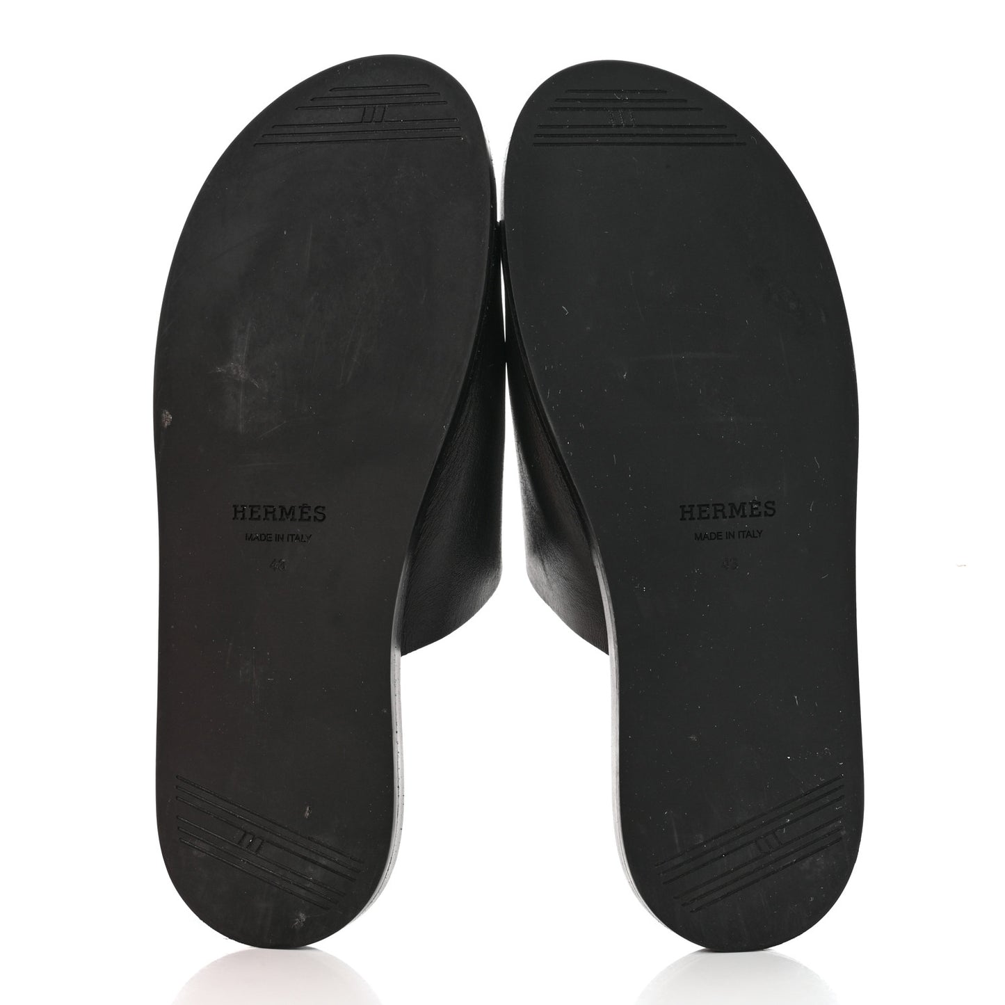 Calfskin Mens Smyrne Sandals 43 Black