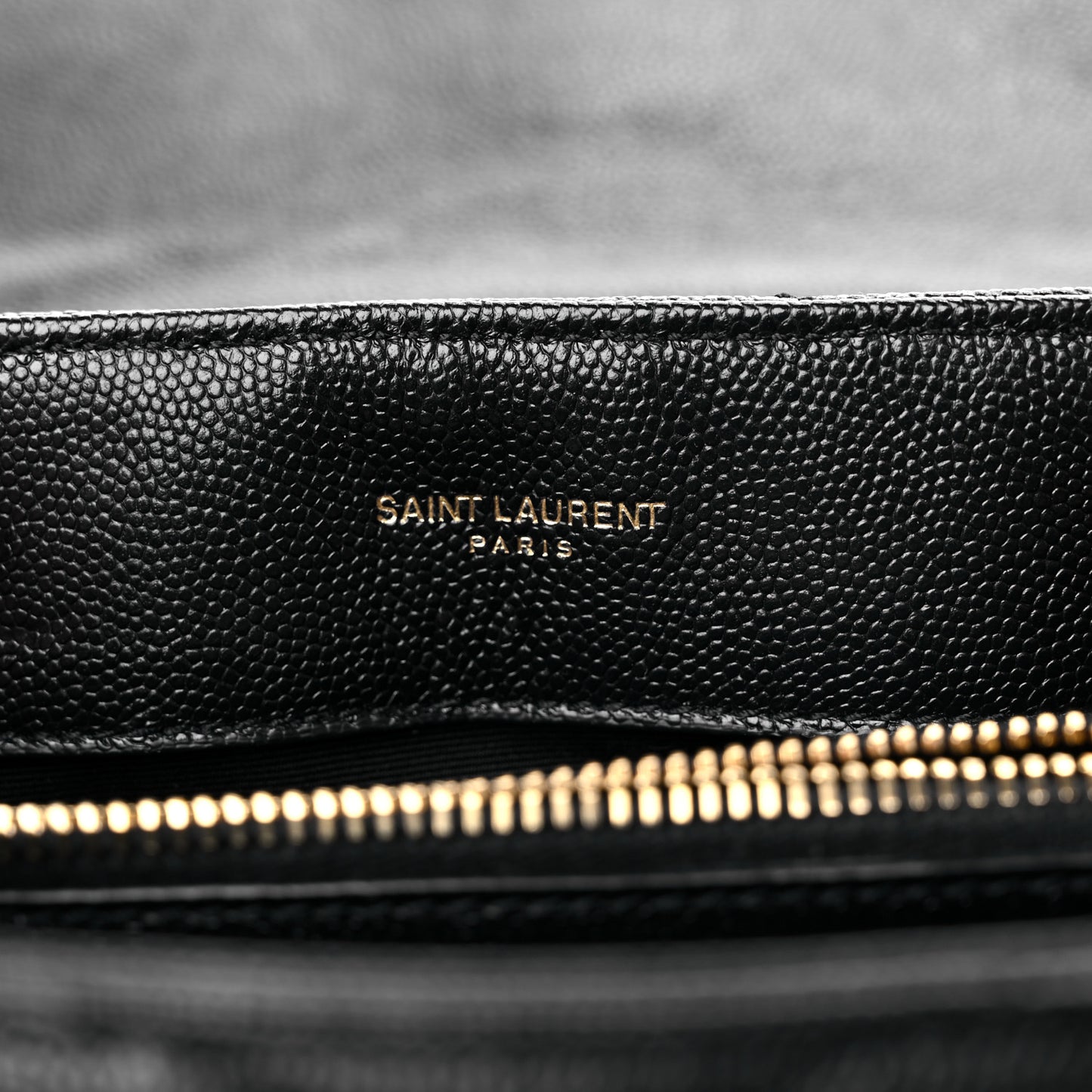 Grain de Poudre Calfskin Y Quilted Monogram Small Loulou Chain Satchel Black