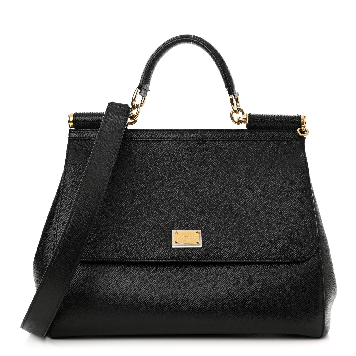 Dolce & Gabbana Dauphine Large Miss Sicily Satchel Black 1 of 15